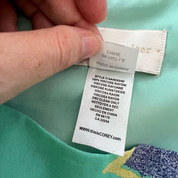 Corey Lynn Calter Womens Green Anthro Sketchbook Floral Midi Dress Size Large - Picture 6 of 6